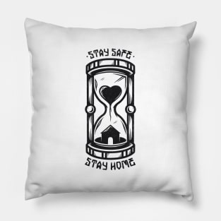 Stay At Home Hourglass Tattoo Art Pillow