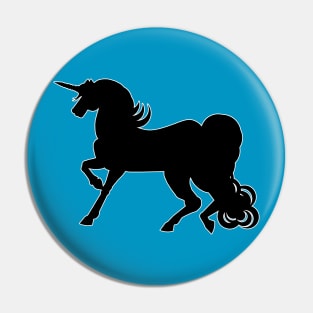 Black Unicorn Silhouette Pin