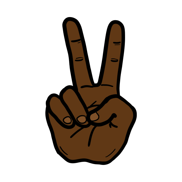 V Sign Hand Black Lives Matter by Nalidsa