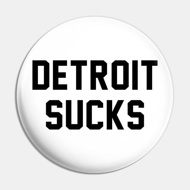 Detroit Sucks - Lester Bangs Pin by GuitarManArts