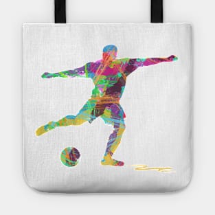 Soccer Player Silhouette Tote