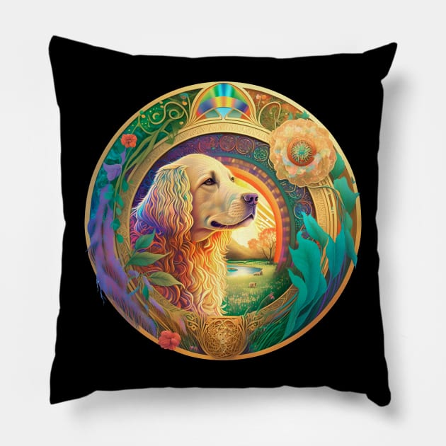 Golden Retriever Pillow by Completely Mental