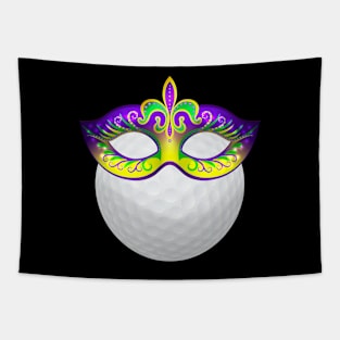 Golf Mardi Gras Carnival Mask Golf Tournament Lover Tapestry