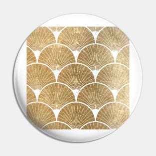 Art Deco elegance - golden fan II Pin