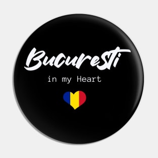 Bucharest in my Heart Pin