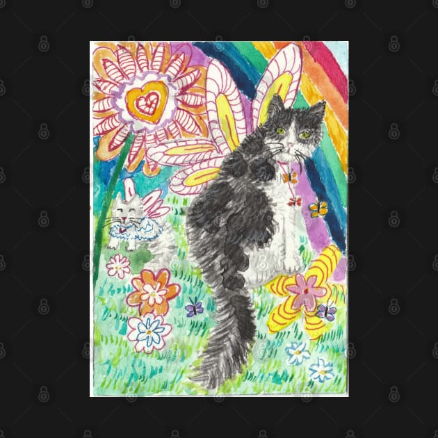 Cat  fairy  rainbow art by SamsArtworks