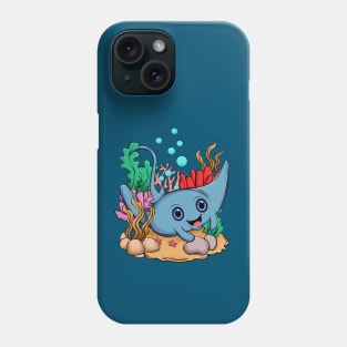 Stingray - Ocean Scene Phone Case