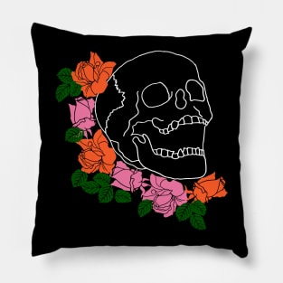 Skull and Roses Pillow