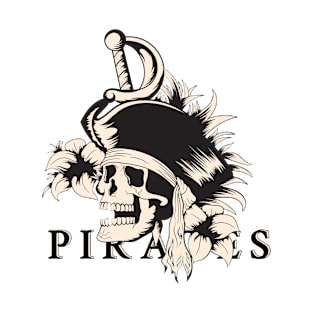 pirates skull head T-Shirt