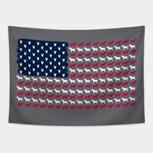 USA Bull Terrier Flag Tapestry