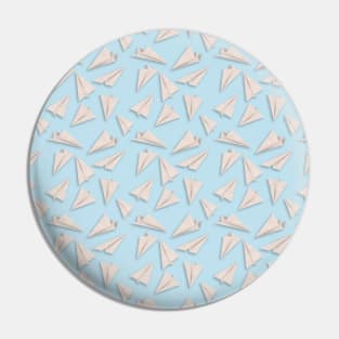 Paper Planes Pattern | White Blue Pin