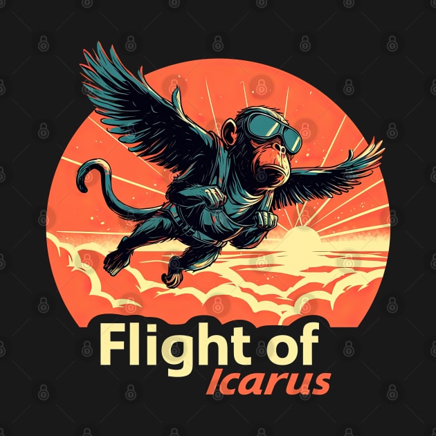 Flight of Icarus Iron Maiden monkey by obstinator