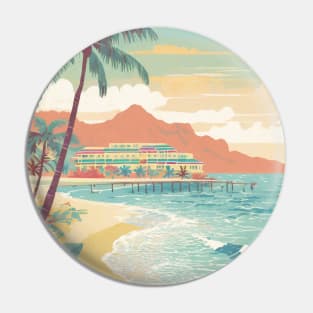 Hawaii Vintage Travel Poster Pin