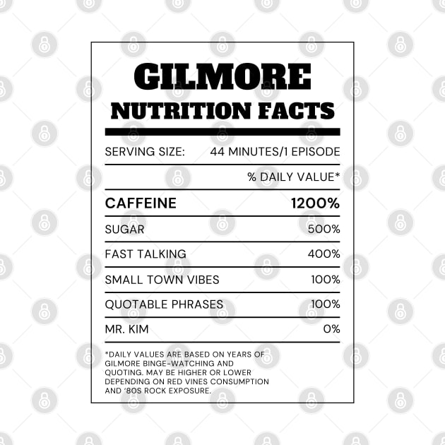 Gilmore Nutrition Facts by Stars Hollow Mercantile