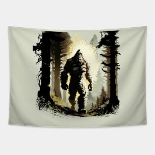 Bigfoot out for a Stroll Tapestry