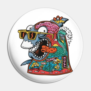 Tripping Shark Pin