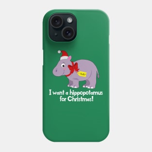 Hippopotamus for Christmas Phone Case