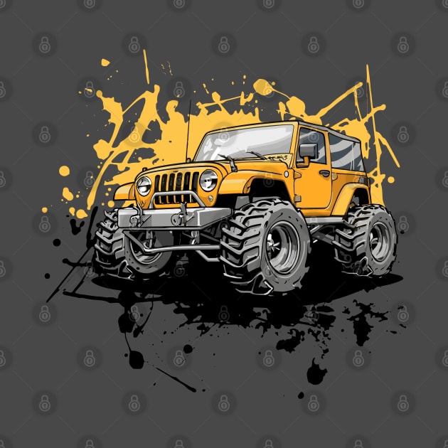 Off-Road 4x4 Vehicles in Graffiti Cartoon Style by irfankokabi