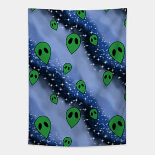 Aliens in Space Tapestry