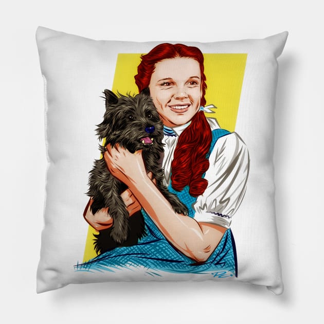 Judy Garland - An illustration by Paul Cemmick Pillow by PLAYDIGITAL2020