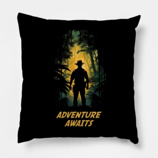 Adventure Awaits - Explorer - Silhouette - Indy Pillow