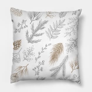 Christmas Pattern Seamless Retro Design Pillow