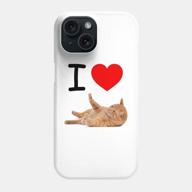 I HEART ORANGE TABBY Phone Case by EmoteYourself