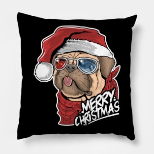 Christmas Pug Pillow