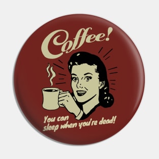 Old Vintage Coffee Woman Pin