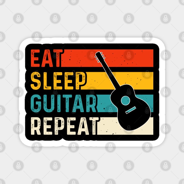 Eat, Sleep, Guitar, Repeat Magnet by KayBee Gift Shop