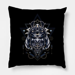 Ronin head 2 - Sacred Geometry Pillow