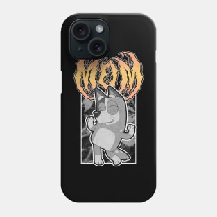 mom bluey metal Phone Case