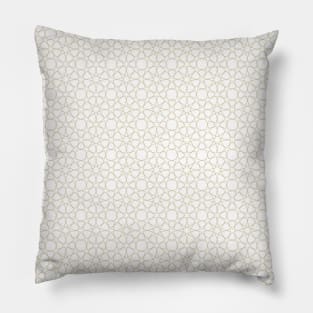 white and gold stars Pillow