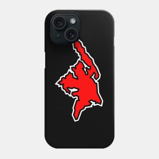 Cortes Island Outline in Spicy Red - Solid Crimson - Cortes Island Phone Case