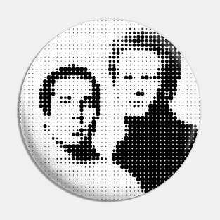 Simon & Garfunkel / Minimalist Graphic Artwork Design Pin