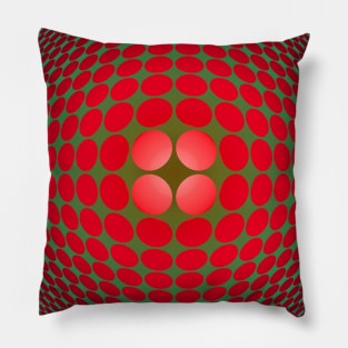 Homage to Vasarely 10 Pillow