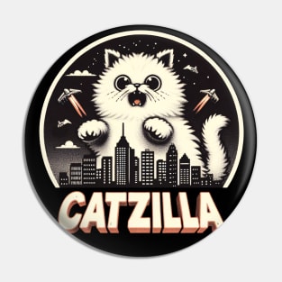 CATZILLA - Whimsical Giant Kitten Pin