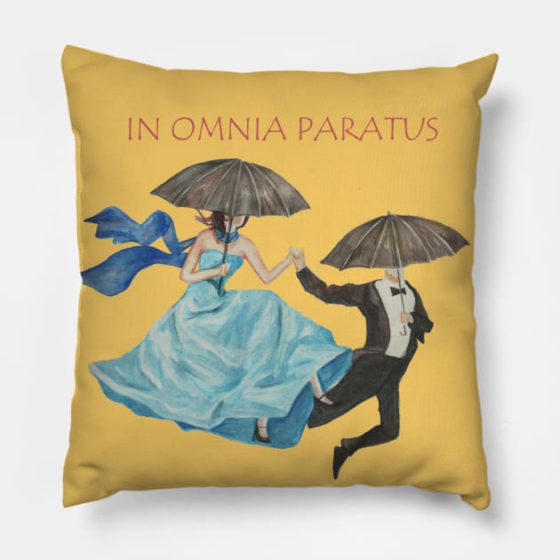 In Omnia Paratus Pillow by Art_incolours