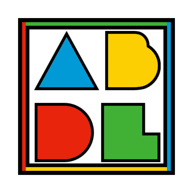 ABDL Logo Color Block - Transparent w/ outline by DiaperedFancy