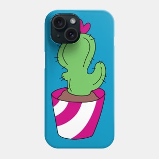 Flower Cactus in a Striped Pot Phone Case