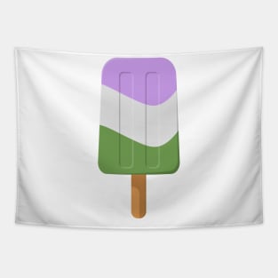 Cute Genderqueer Pride Flag Popsicle Tapestry