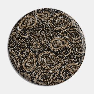 Pretty Gold Bohemian Art Paisley Gradient Beige and Brown Design. Pin