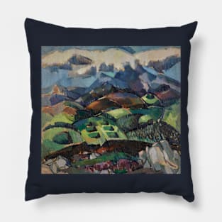 Landscape painting by John Duncan (1866-1945) Pillow