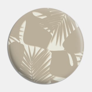 Monstera, Spider Palm, Tropical Leaves Print In Neutrals Pin