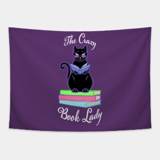 The Crazy Book Lady - Dark T-shirts Tapestry