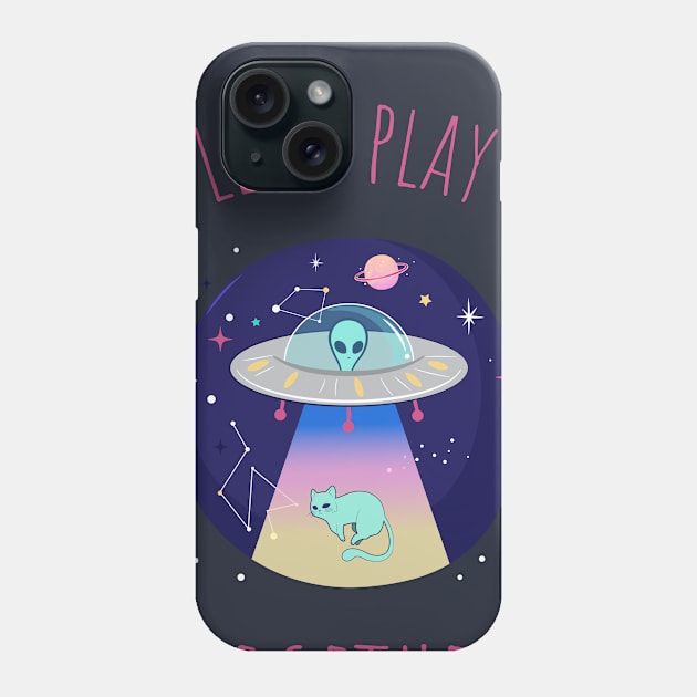 alien and cat Phone Case by Sabahmd