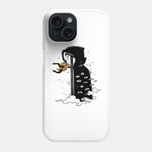 Many Eyed Witch In Cloak With Magic Snakes, Goth art Phone Case