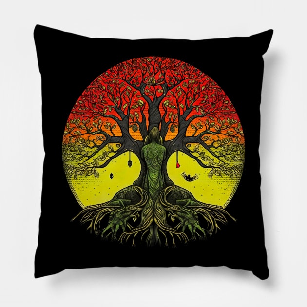 Tree of Life Pillow by Owndigiart