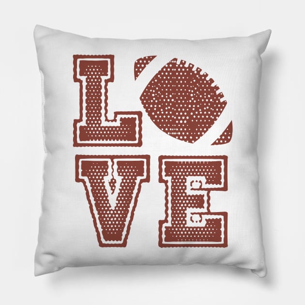 LOVE Football | American Football Lovers T-Shirt Gift Pillow by MerchMadness