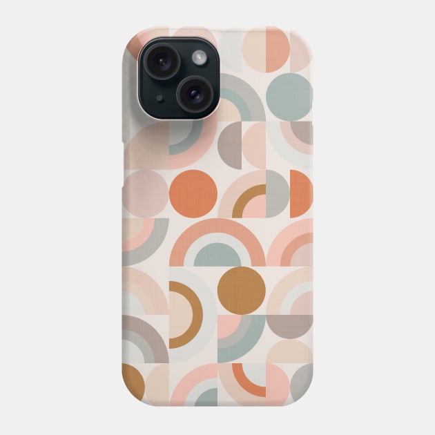 Pastel Modern Rainbows / Mid Century Geometry Phone Case by matise